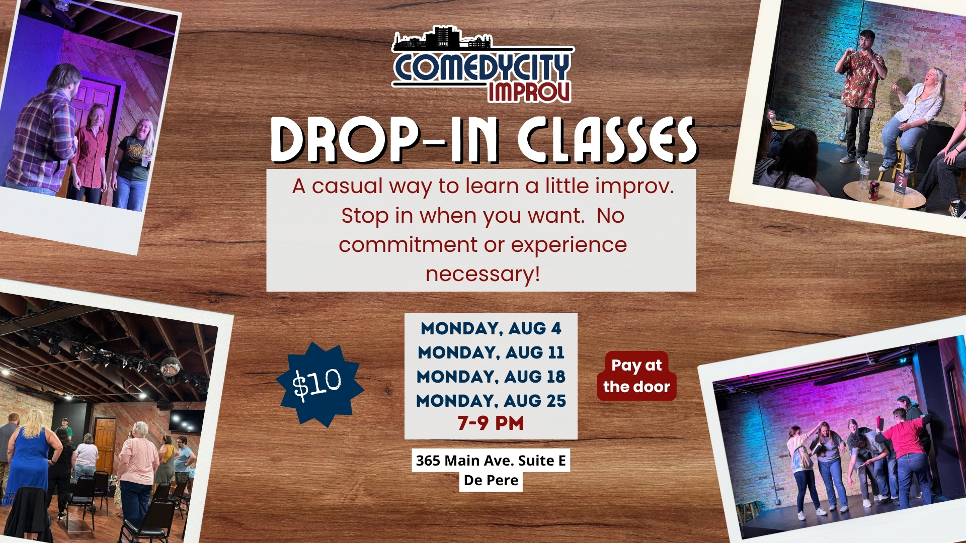 august drop in classes