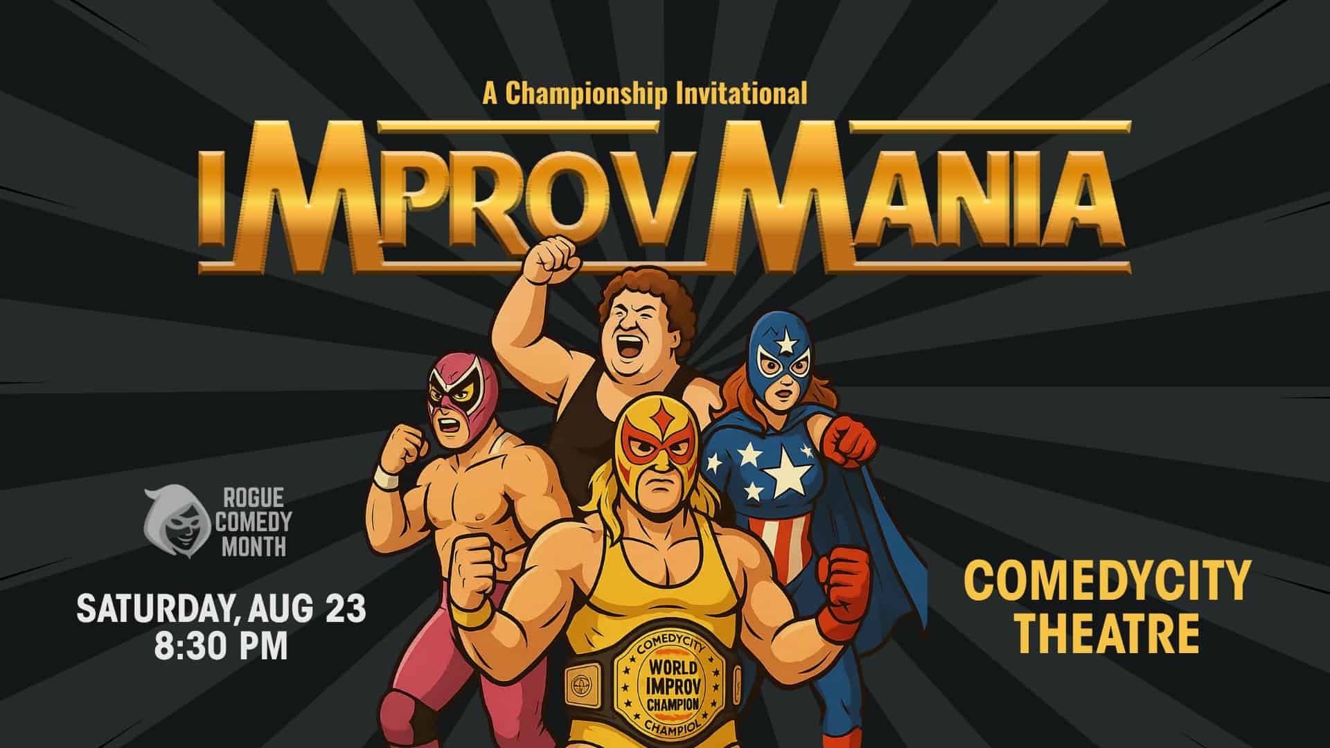 pro wrestling themed improv comedy show green bay
