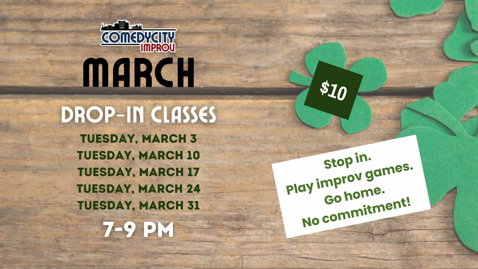 March ComedyCity Drop-In Classes