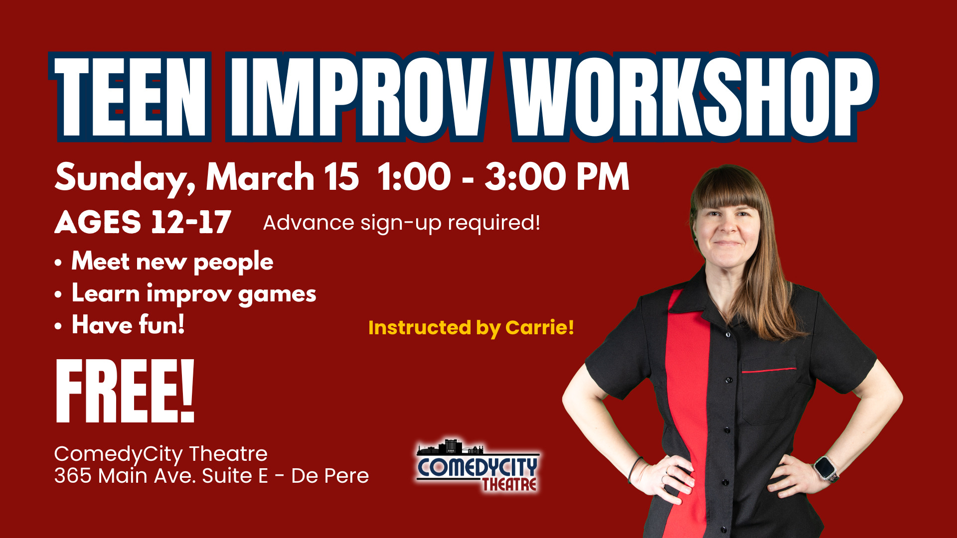 Teen improv workshop comedycity