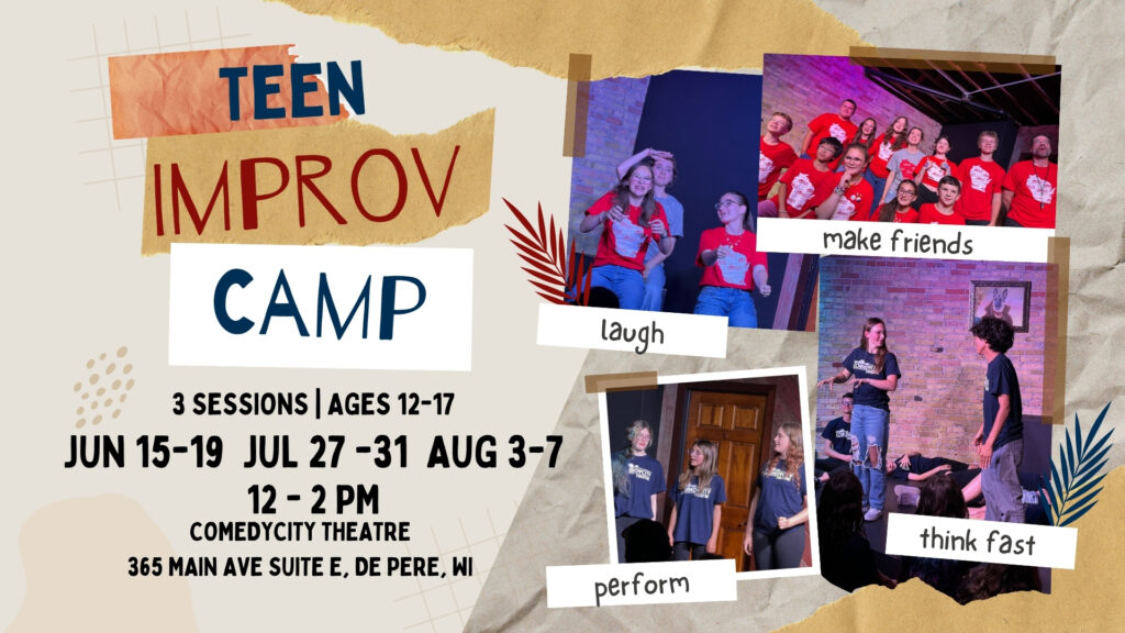 comedycity teen improv camp flyer