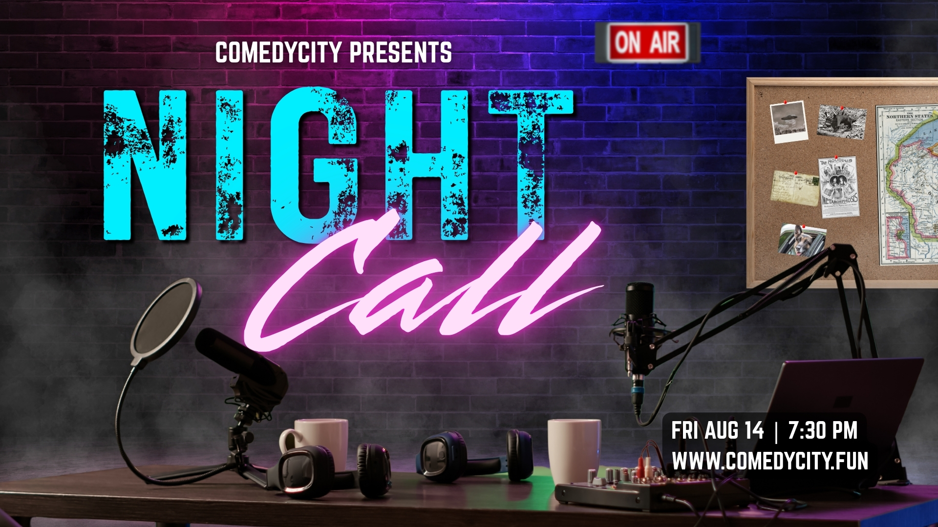 A banner image for Night Call at ComedyCity