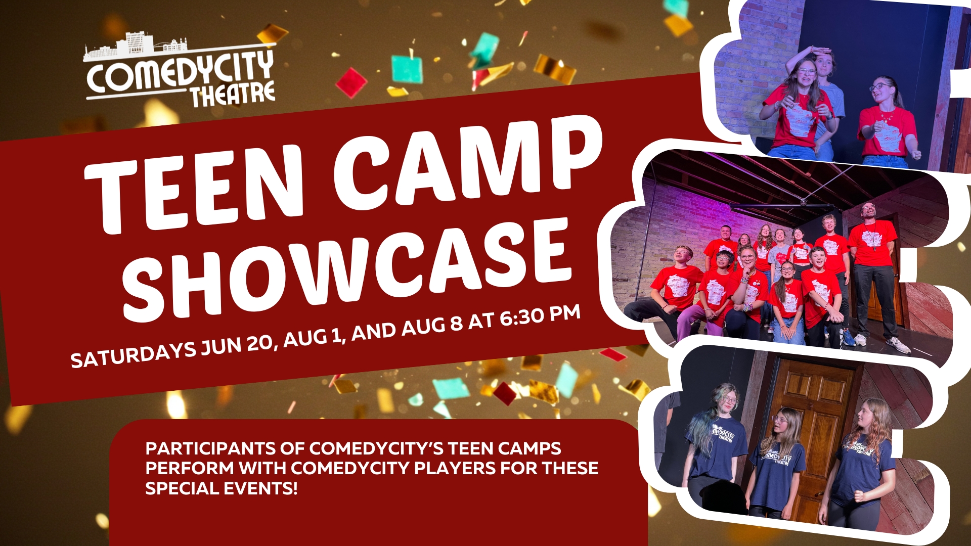 Teen camp showcase flyer
