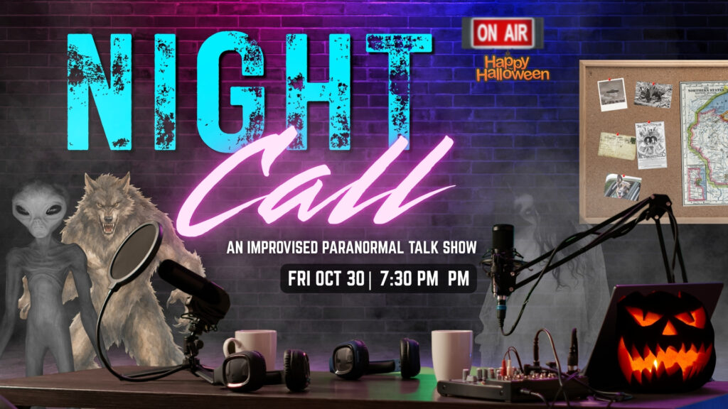 Flyer for Night Call at ComedyCity on Friday October 30 at 7:30 PM